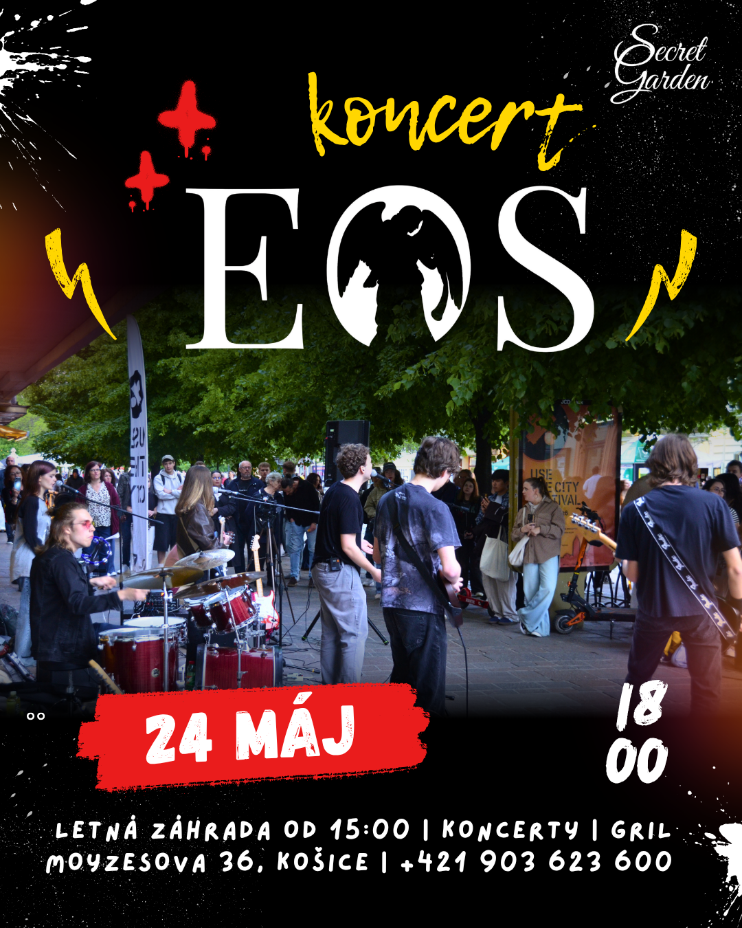 plágat udalosti koncertu EOS v košiciach